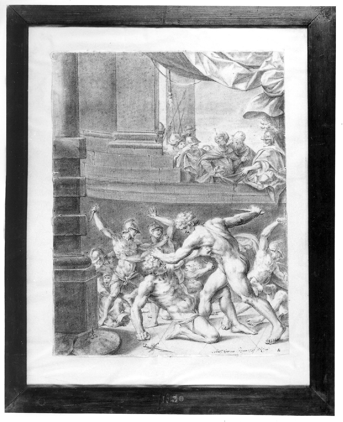 battaglia (disegno) di Gamma Sebastiano (sec. XVIII)