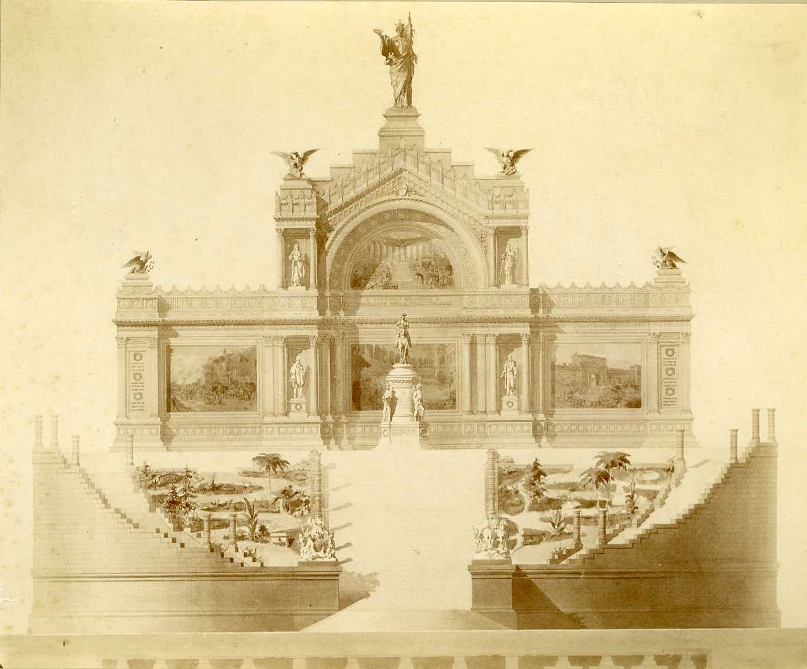 Progetto architettonico - Disegni (positivo) di Anonimo (XIX)