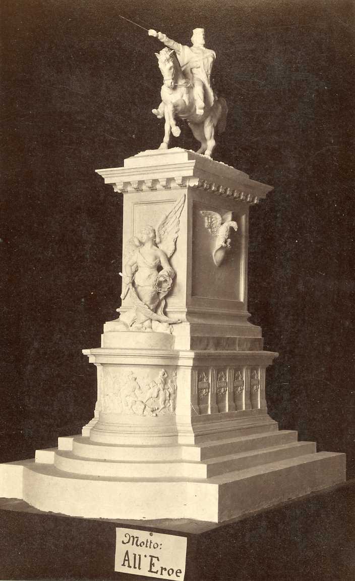 Monumento equestre - Bozzetti - Sculture (positivo) di Anonimo (XIX)