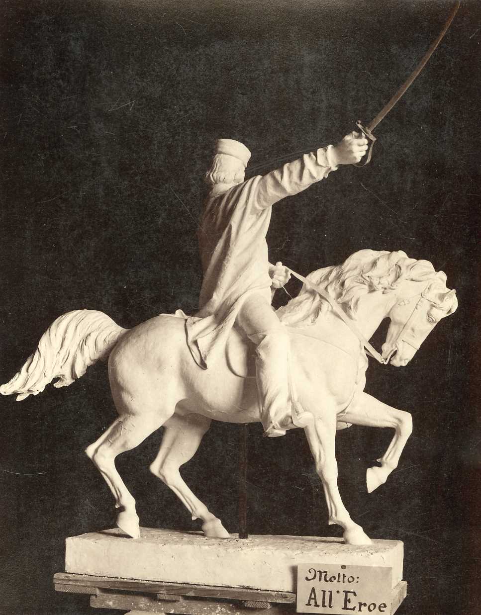 Monumento equestre - Bozzetti - Sculture (positivo) di Anonimo (XIX)