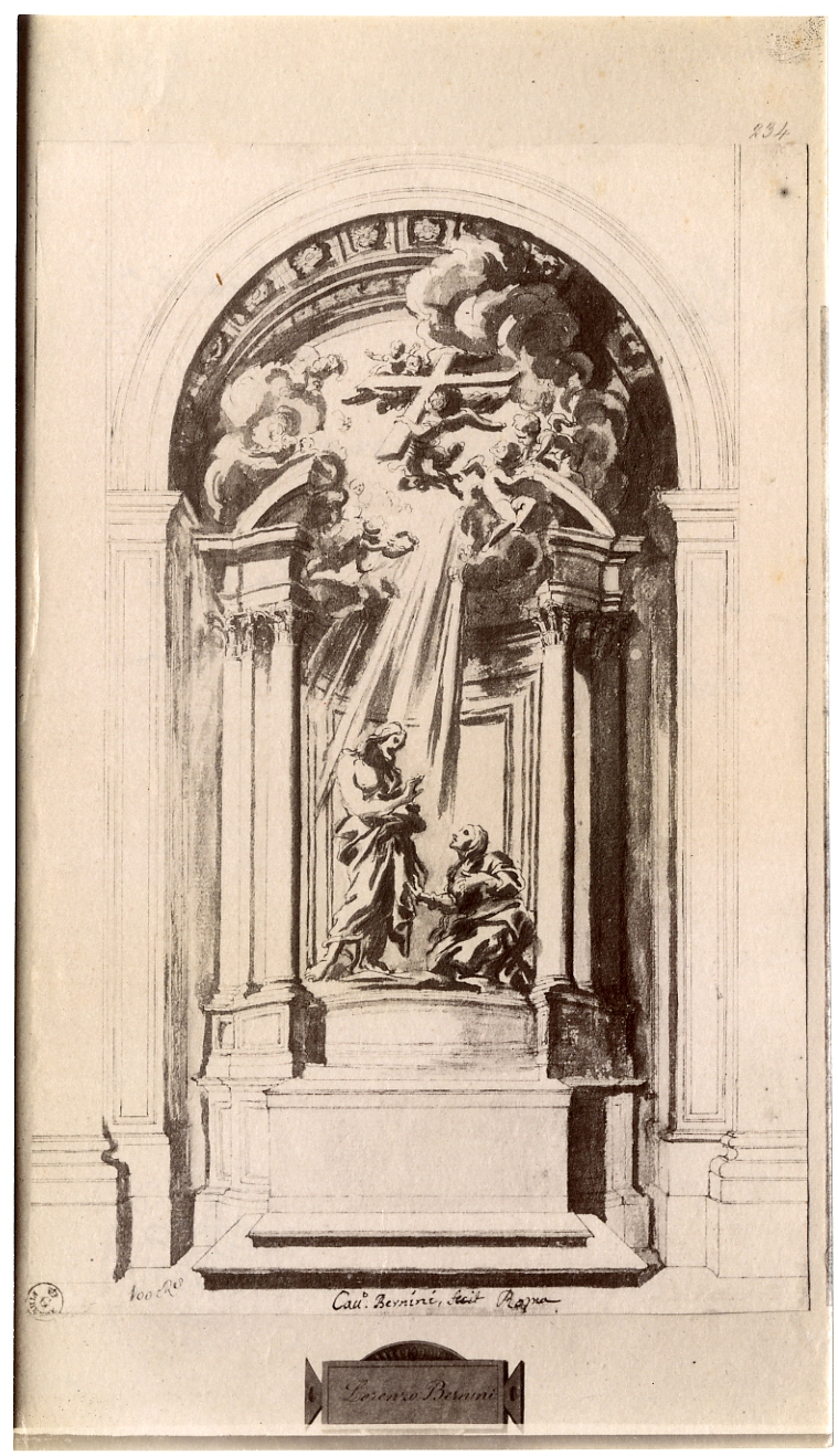 Roma - Sculture - Disegni (positivo) di Bernini, Gian Lorenzo, Bernini, Gian Lorenzo, Bernini, Gian Lorenzo, Anonimo (XIX/ XX)
