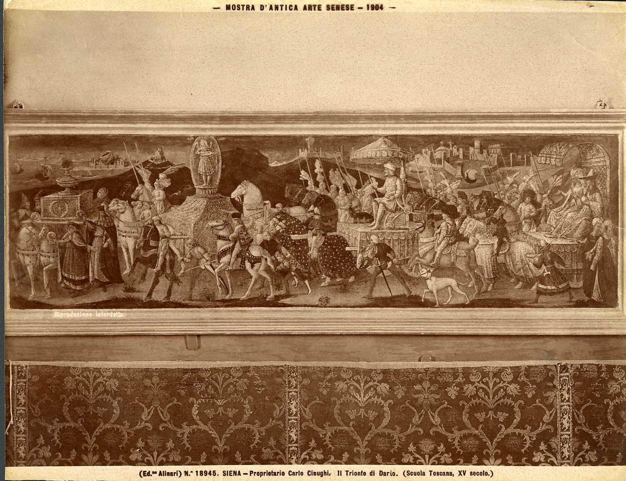 Trionfo di Dario - Dipinti (positivo) di Biagio d'Antonio, Fratelli Alinari (ditta) (XX)