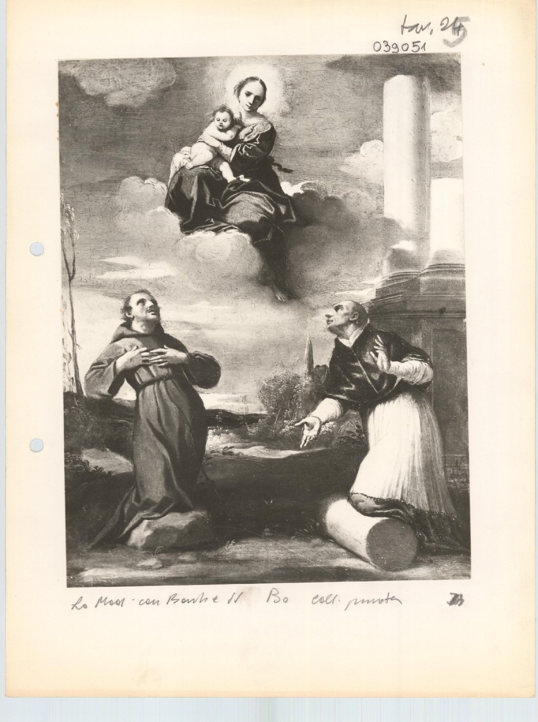 Madonna con Bambino e santi - Dipinti (positivo) di Bononi, Carlo, Anonimo (XX)