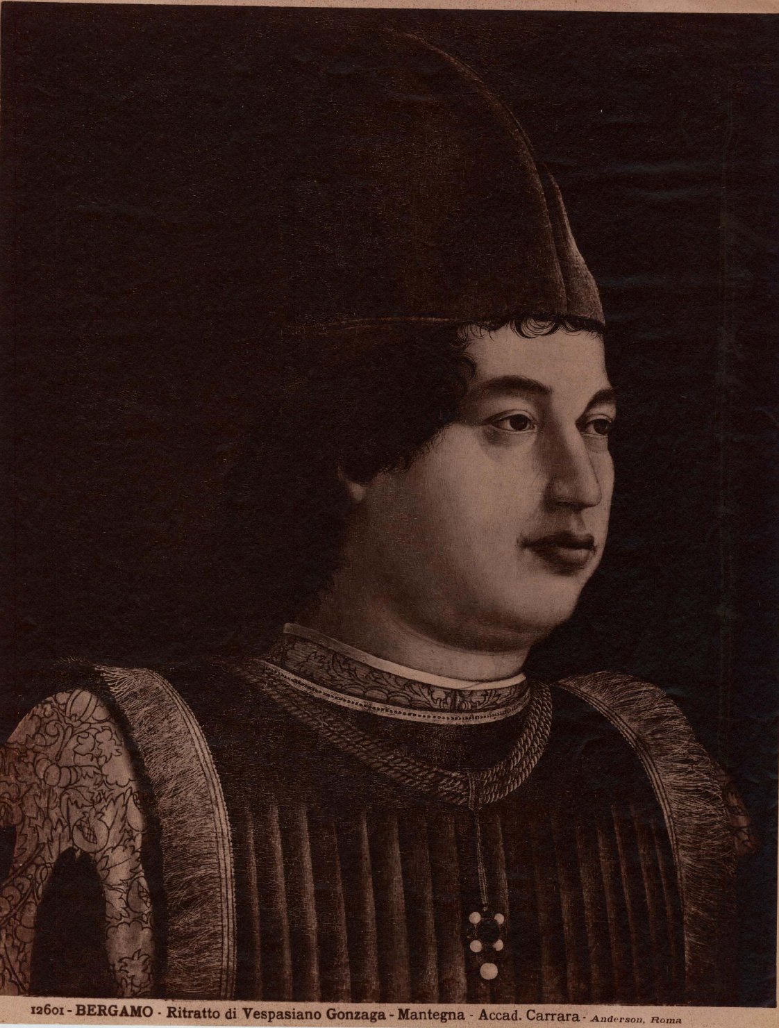Ritratto di Gian Francesco Gonzaga - Dipinti (positivo) di Bonsignori, Francesco, Mantegna, Andrea (attr), Anderson, Domenico (ditta) (XIX/ XX)