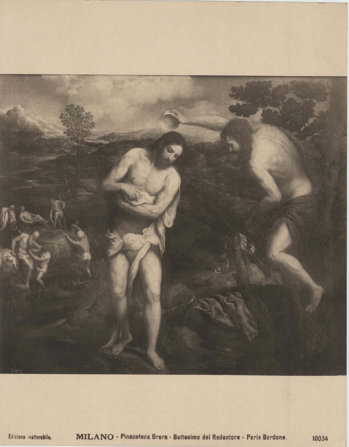 Battesimo di Cristo - Dipinti (positivo) di Bordon, Paris, Anonimo (XX)