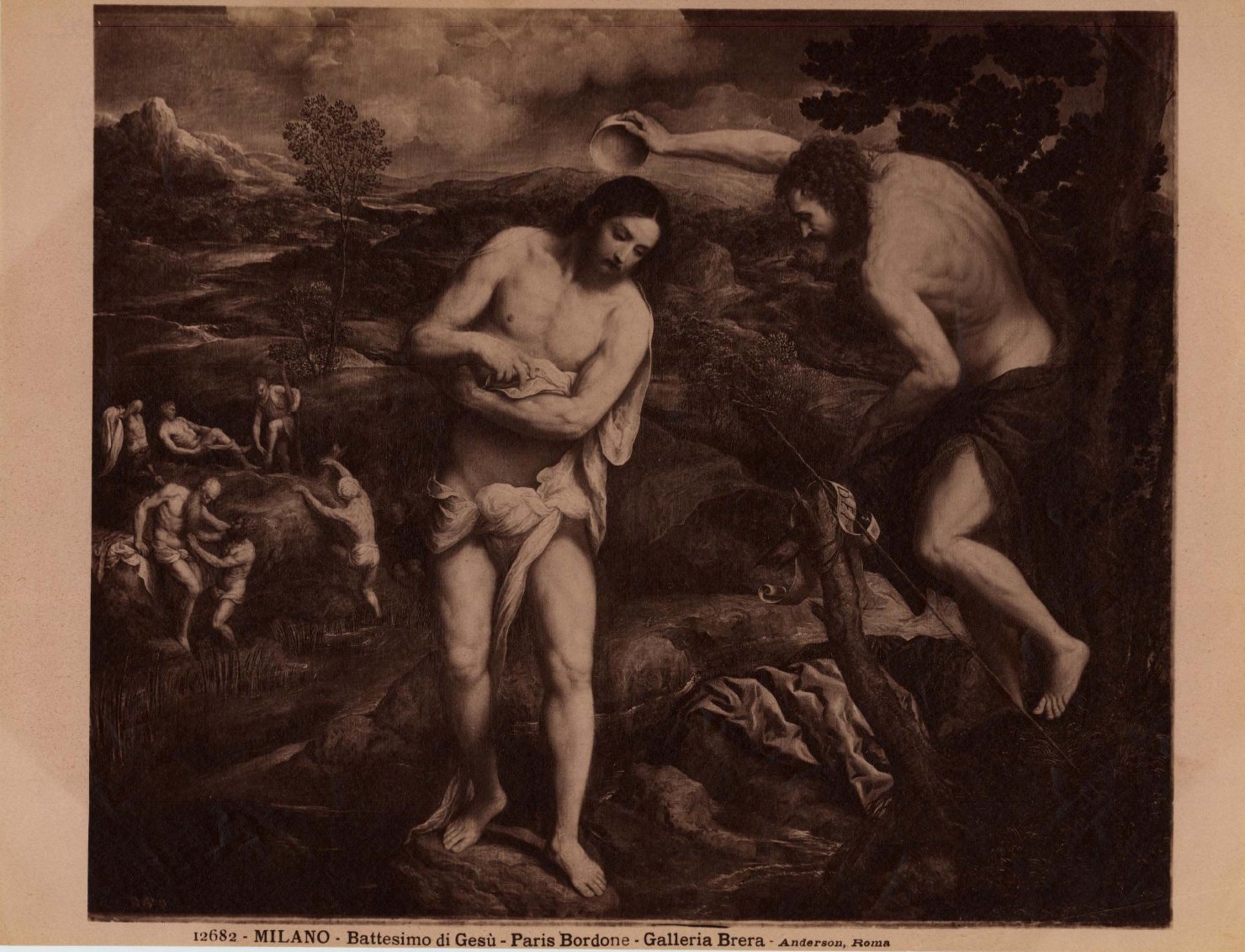 Battesimo di Cristo - Dipinti (positivo) di Bordon, Paris, Anderson, Domenico (ditta) (XIX/ XX)