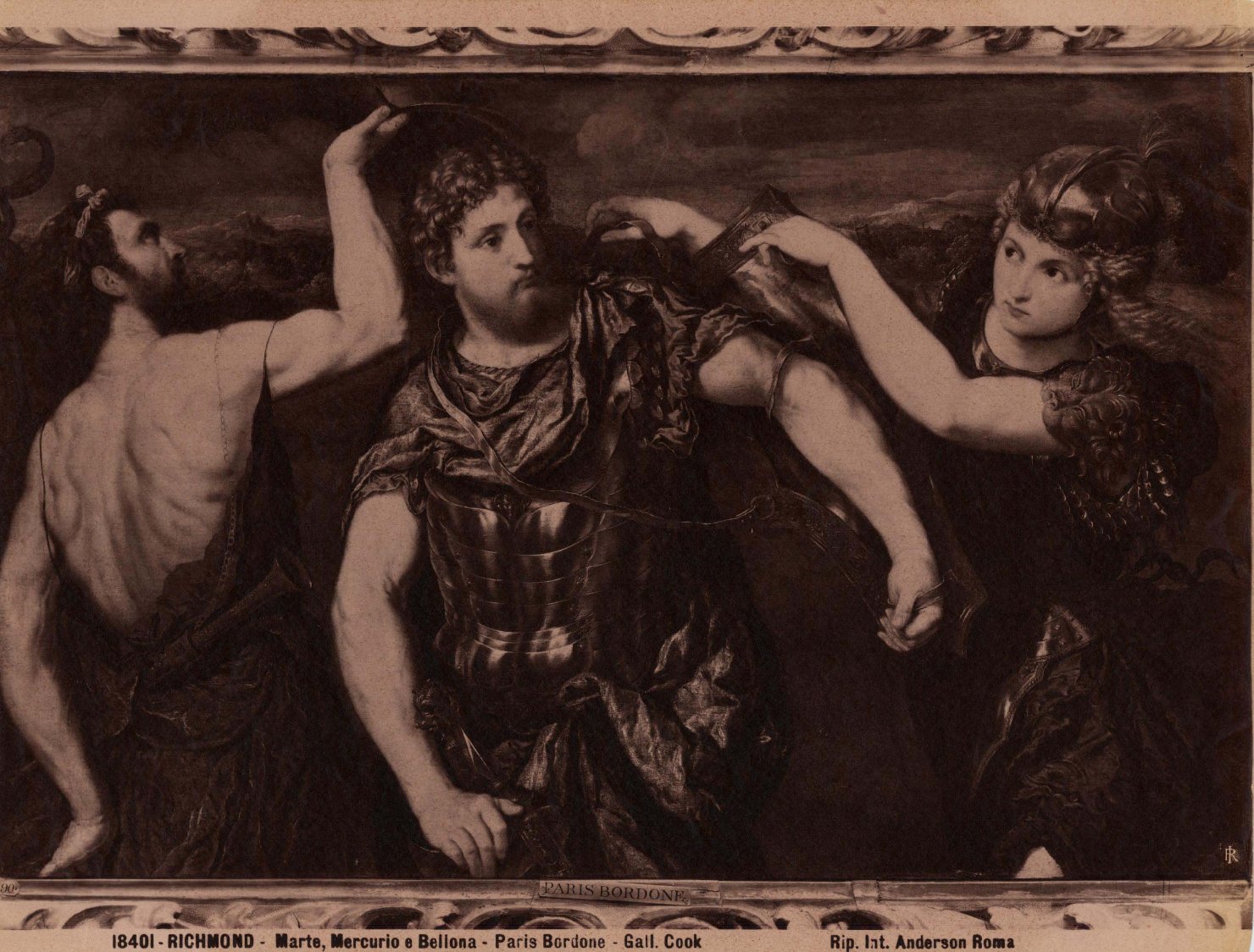 Perseo armato da Mercurio e Minerva - Dipinti (positivo) di Bordon, Paris, Anderson, Domenico (XIX/ XX)