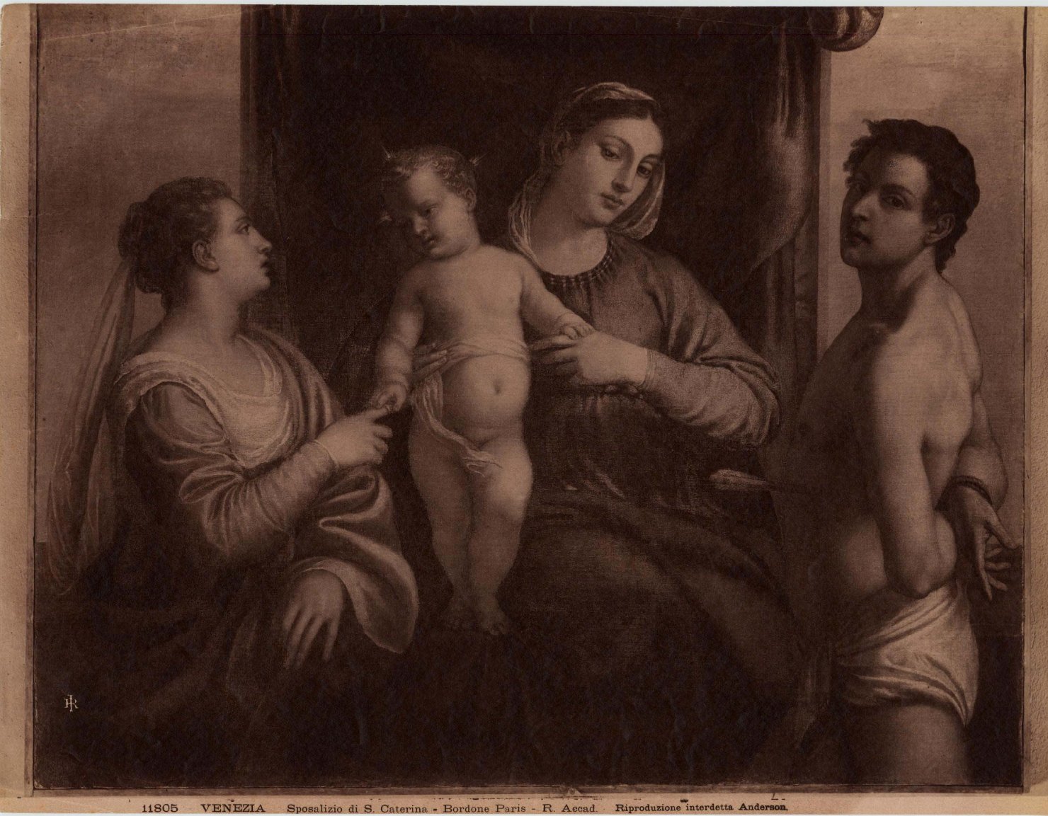 Sposalizio di Santa Caterina - Dipinti (positivo) di Bordon, Paris, Anderson, Domenico (ditta) (XIX/ XX)