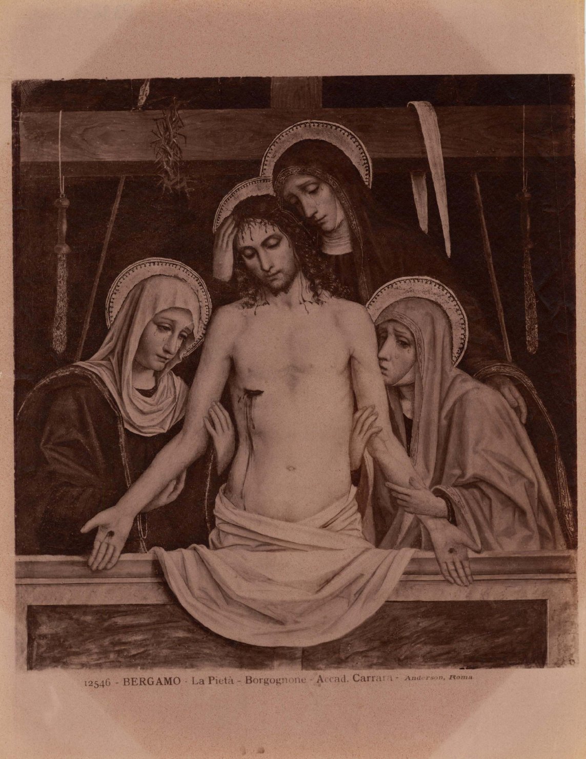 La Pietà - Dipinti (positivo) di Bergognone, Ambrogio, Anderson, Domenico (ditta) (XIX/ XX)