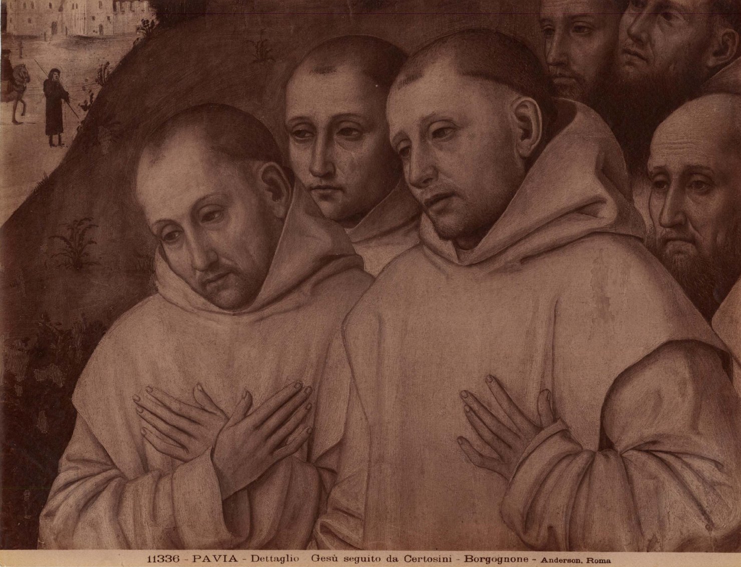 Gesù al Calvario e certosini - Dipinti (positivo) di Bergognone, Ambrogio, Anderson, Domenico (ditta) (XIX/ XX)