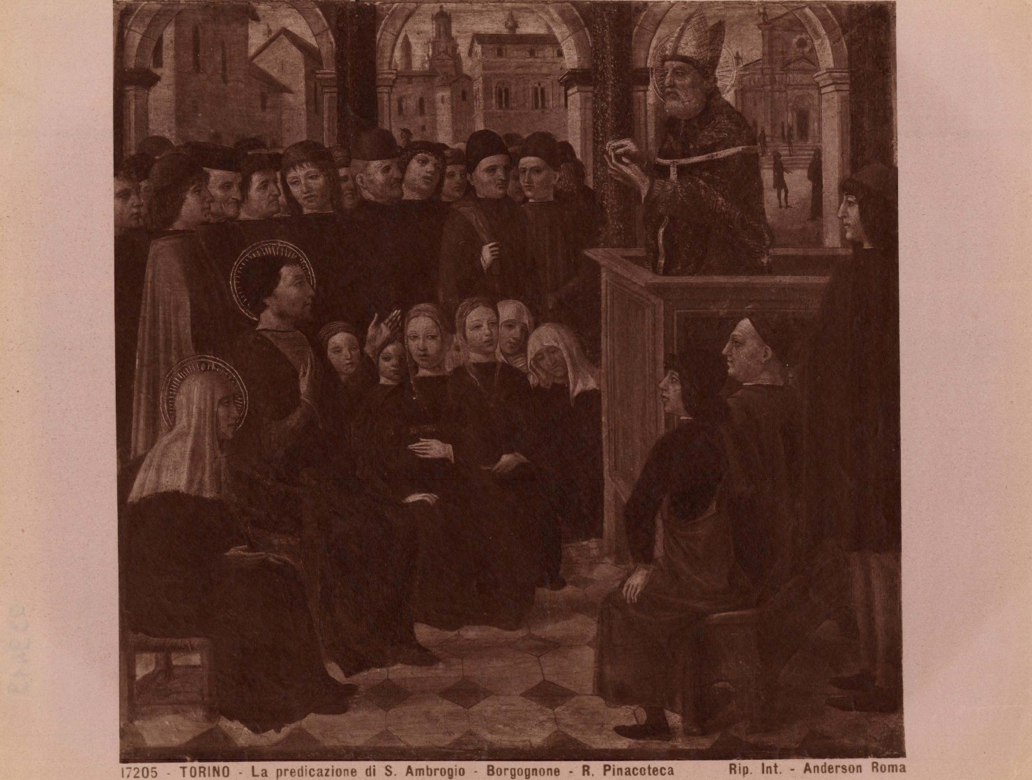 La predicazione di Sant'Ambrogio - Dipinti (positivo) di Bergognone, Ambrogio, Anderson, Domenico (XIX/ XX)