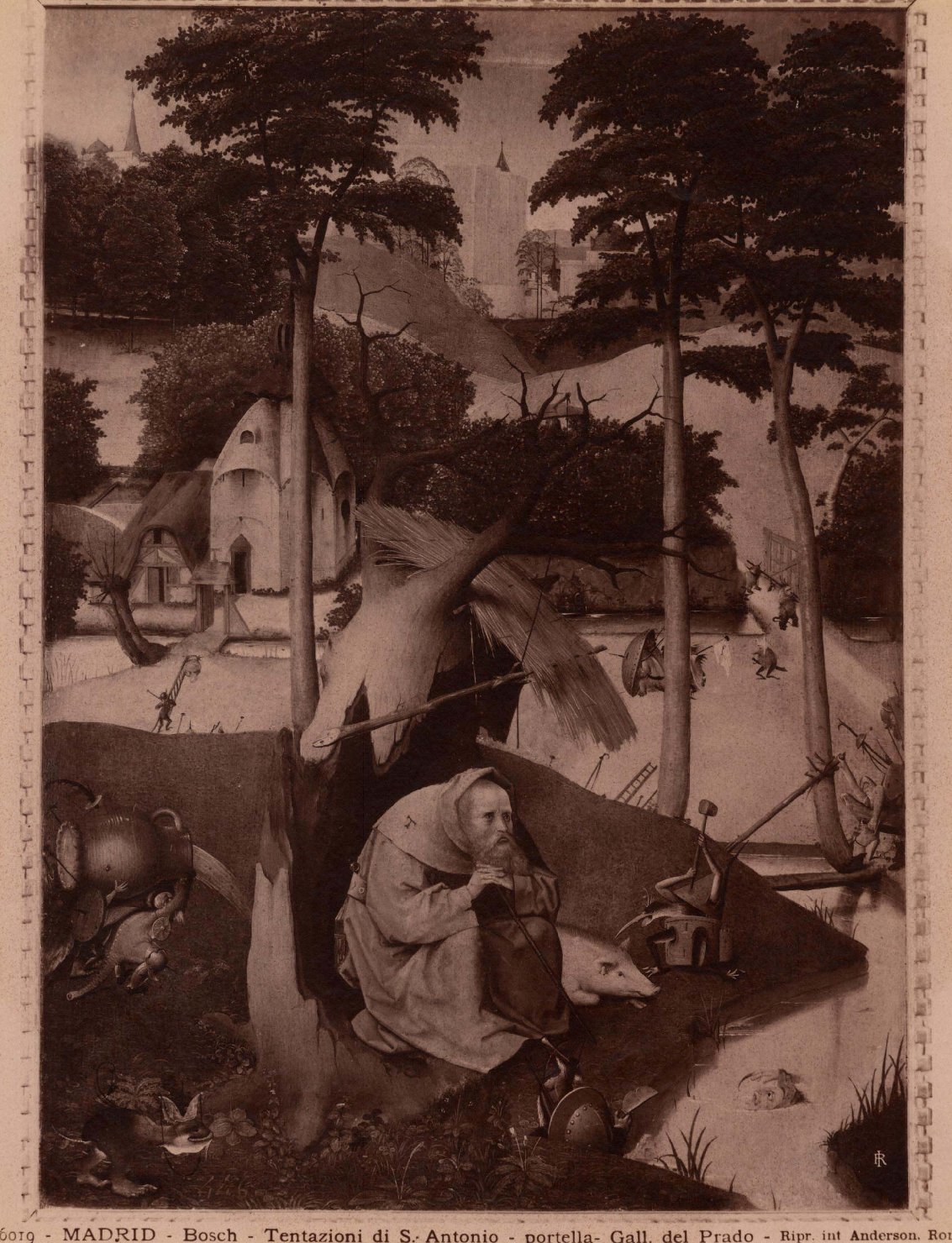 Tentazioni di Sant'Antonio - Dipinti (positivo) di Bosch, Hieronymus, Anderson, Domenico (ditta) (XIX/ XX)