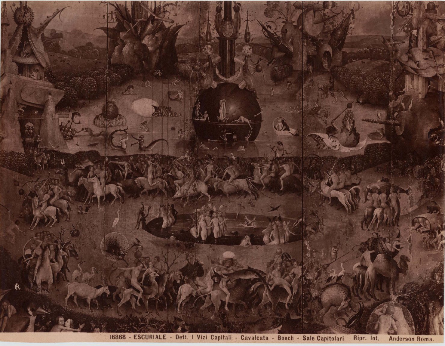 Giardino delle delizie - Dipinti (positivo) di Bosch, Hieronymus, Anderson, Domenico (ditta) (XIX/ XX)