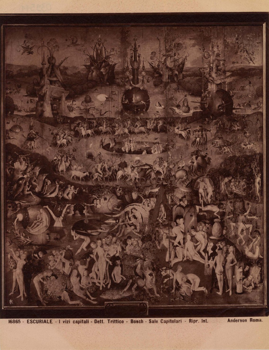 Giardino delle delizie - Dipinti (positivo) di Bosch, Hieronymus, Anderson, Domenico (ditta) (XIX/ XX)
