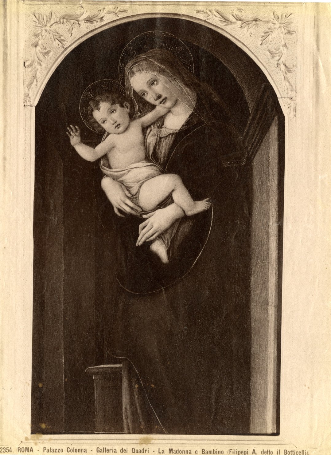 Madonna con Bambino - Dipinti (positivo) di Botticelli, Sandro (scuola), Anderson, Domenico (attr) (XIX/ XX)
