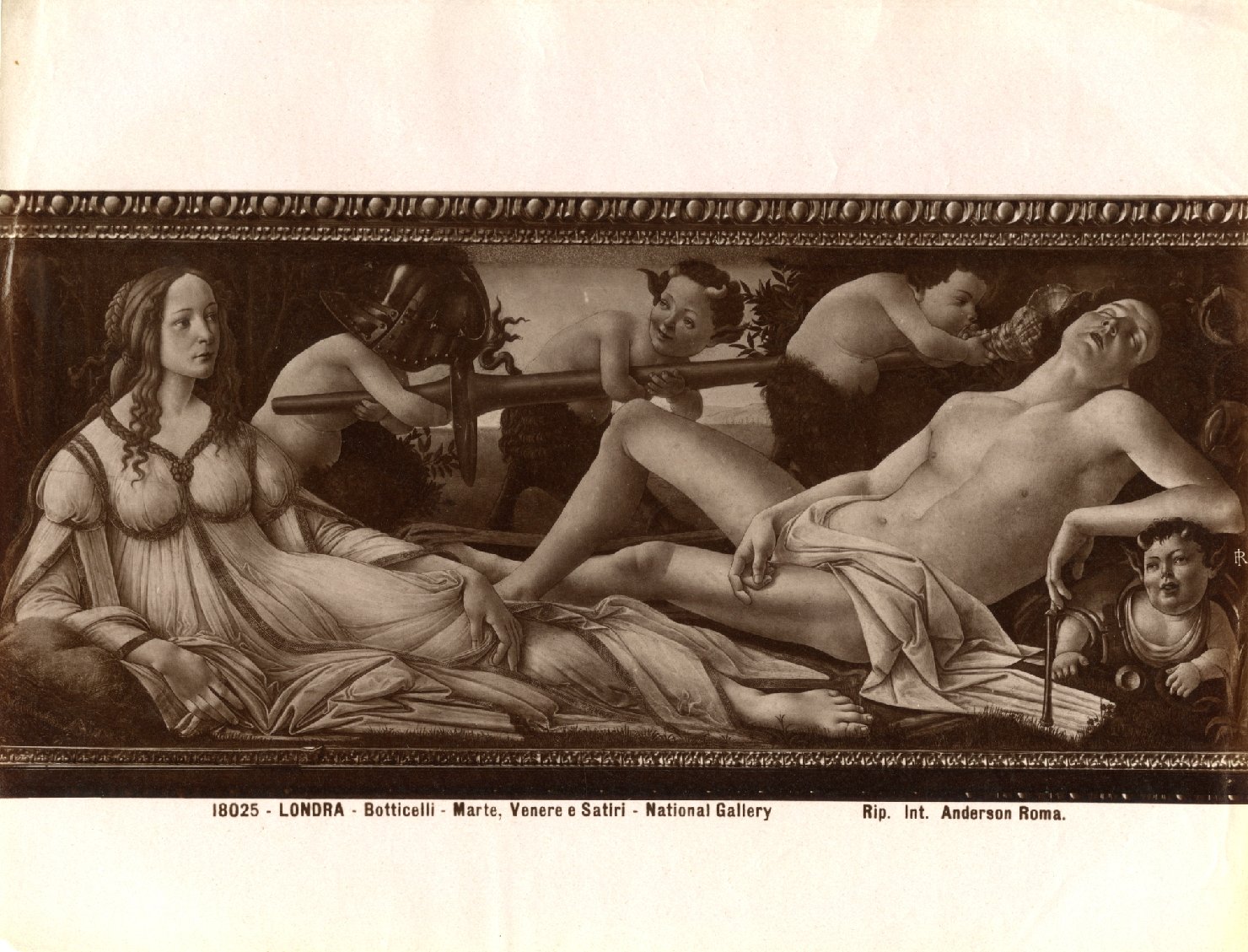 Venere e Marte - Dipinti (positivo) di Botticelli, Sandro, Anderson, Domenico (ditta) (XIX/ XX)