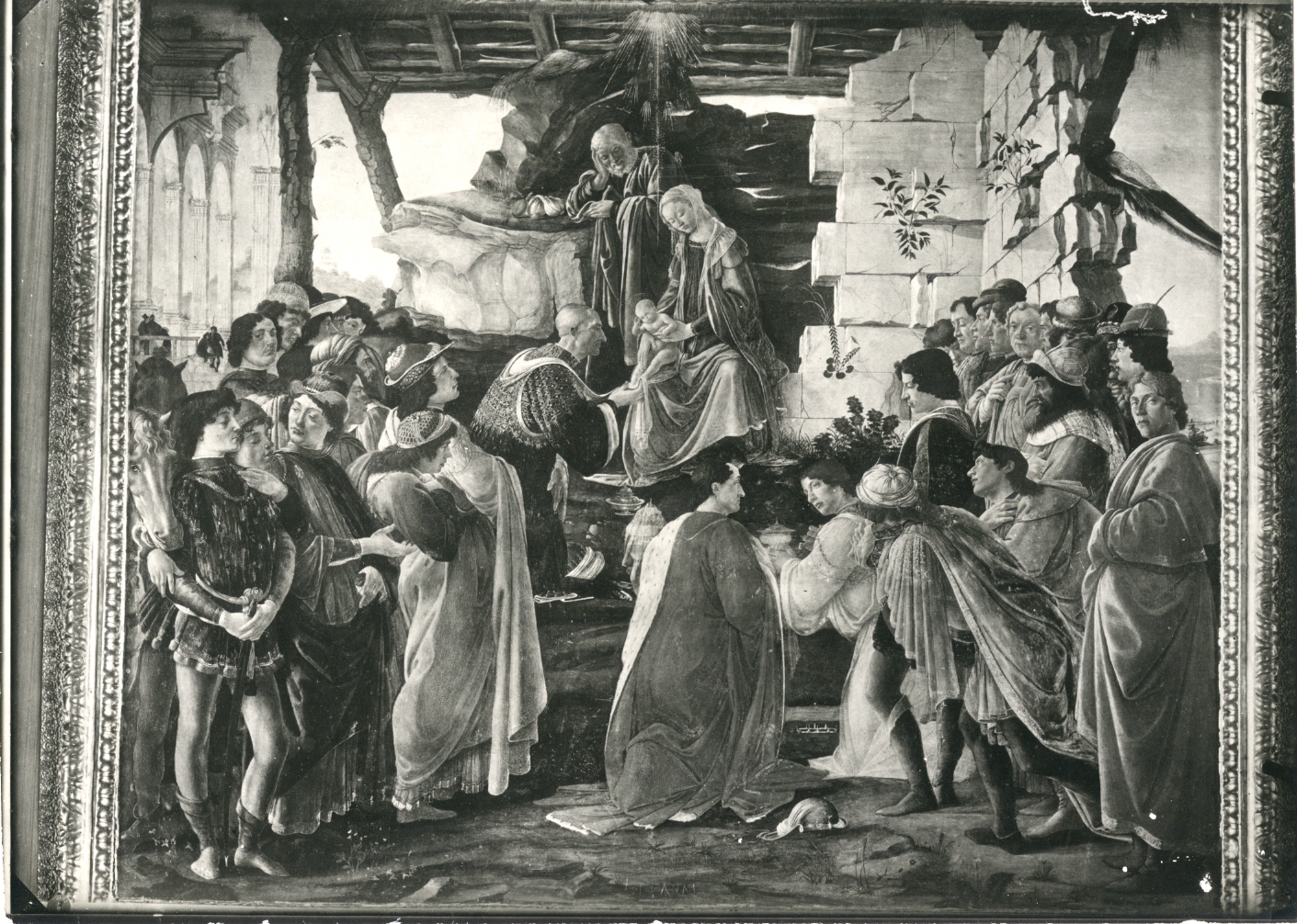 Adorazione dei Re Magi - Dipinti (positivo) di Botticelli, Sandro, Anonimo (XX)