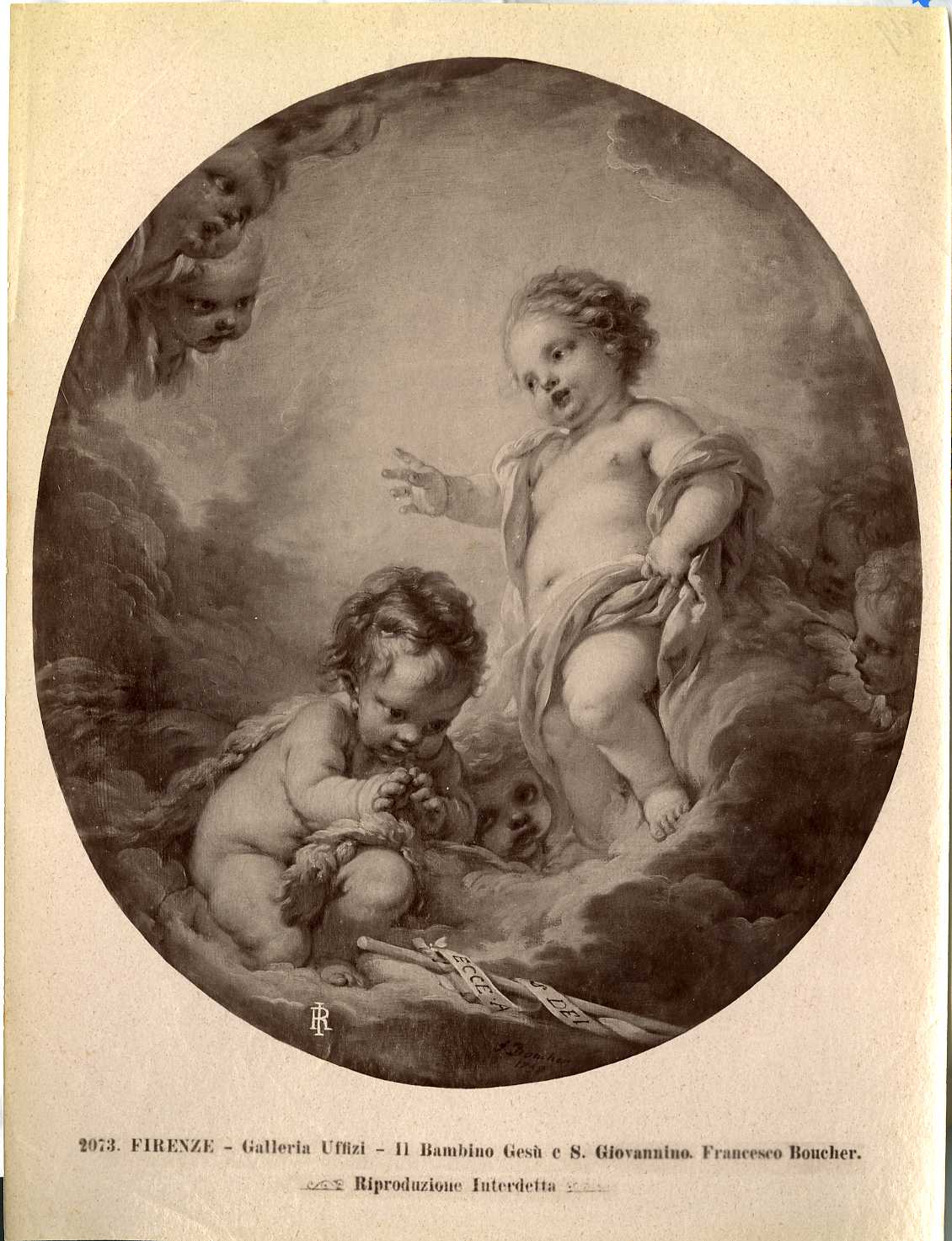 Bambino Gesù - San Giovannino - Dipinti (positivo) di Boucher, Francois, Anonimo (XIX/ XX)
