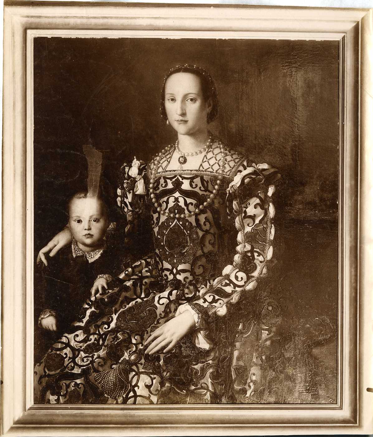 Ritratto di Eleonora di Toledo con il figlio Giovanni de' Medici - Dipinti (positivo) di Bronzino, il, Anonimo (XIX/ XX)