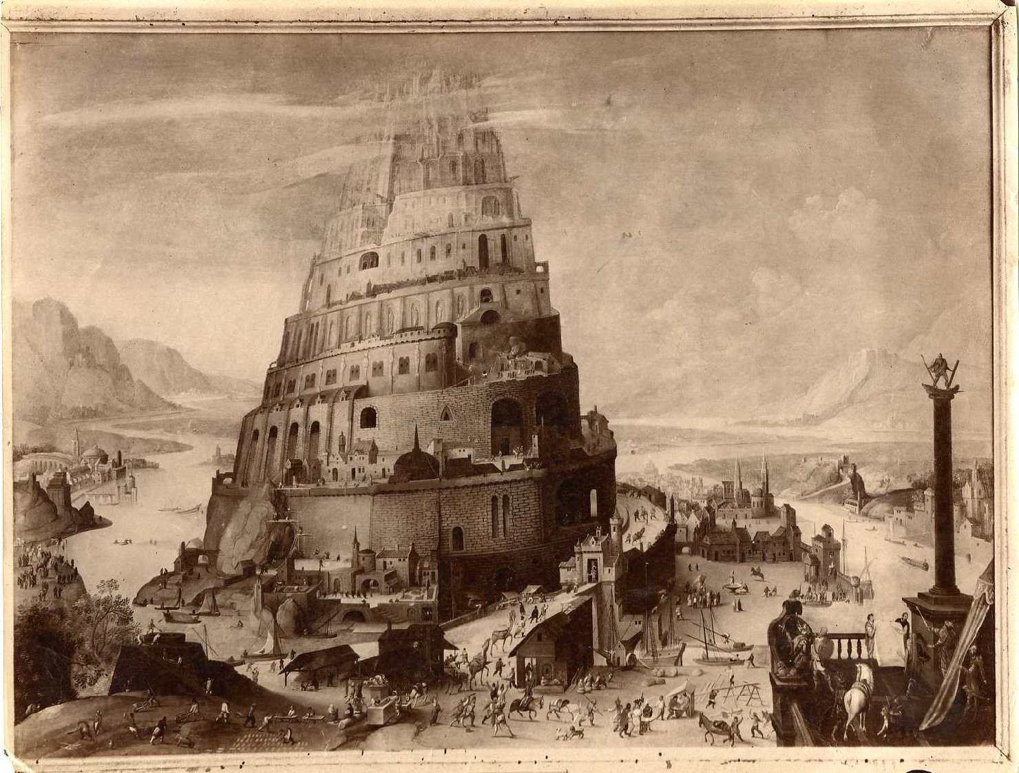 La Torre di Babele - Dipinti (positivo) di Brueghel, Jan il vecchio, Anonimo (XIX/ XX)