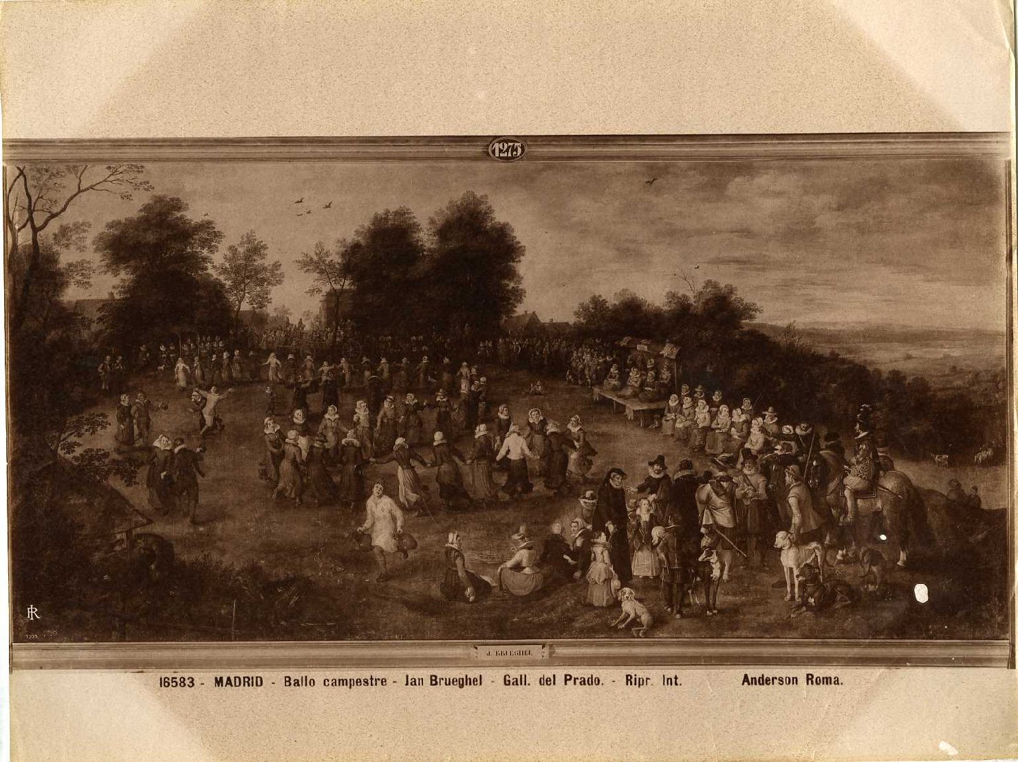 Ballo campestre - Dipinti (positivo) di Brueghel, Jan il vecchio, Anderson, Domenico (ditta) (XIX/ XX)