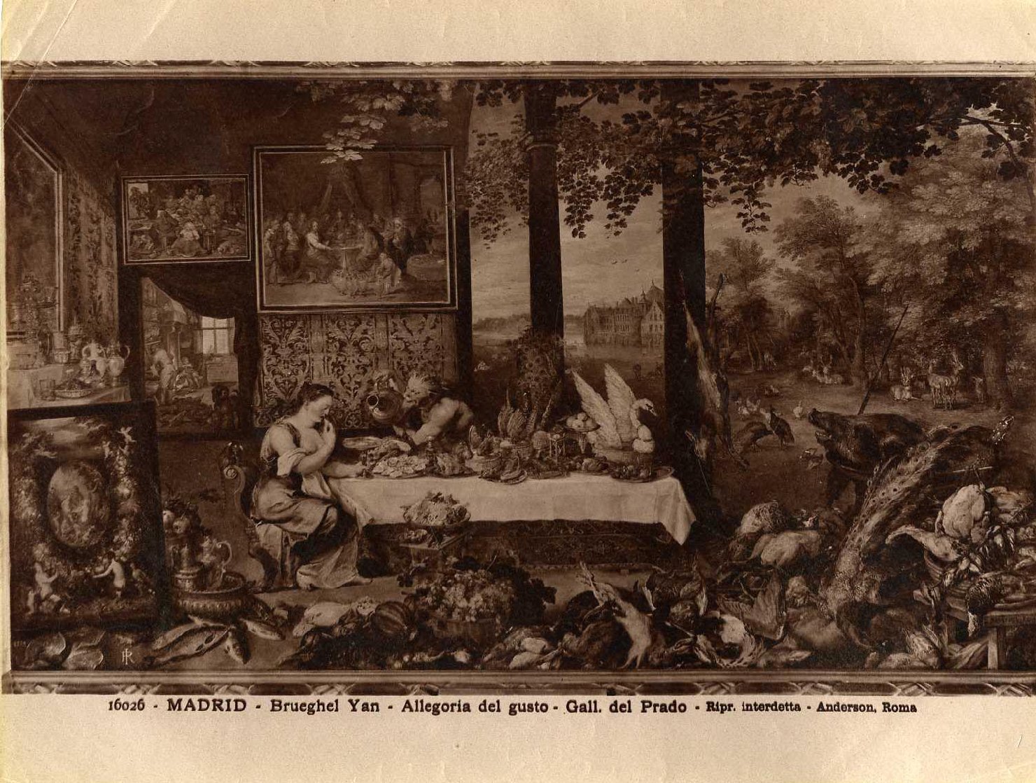 Allegoria del gusto - Dipinti (positivo) di Rubens, Peter Paul, Brueghel, Jan il vecchio (attr), Anderson, Domenico (ditta) (XIX/ XX)