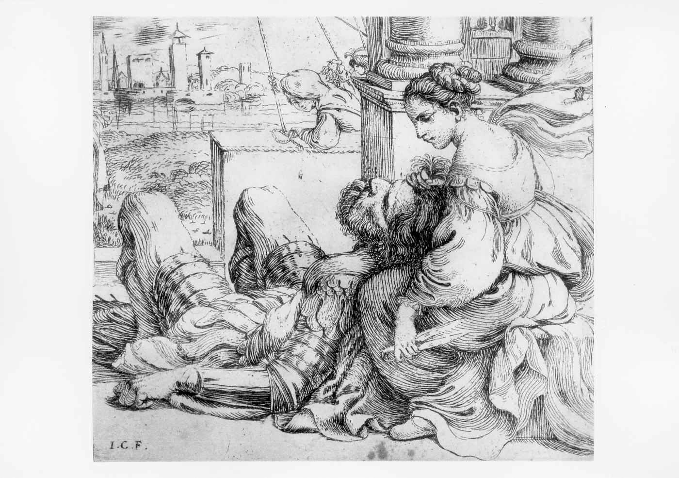 Sansone e Dalila - Incisioni (positivo) di Caletti, Giuseppe, Anonimo (XX)