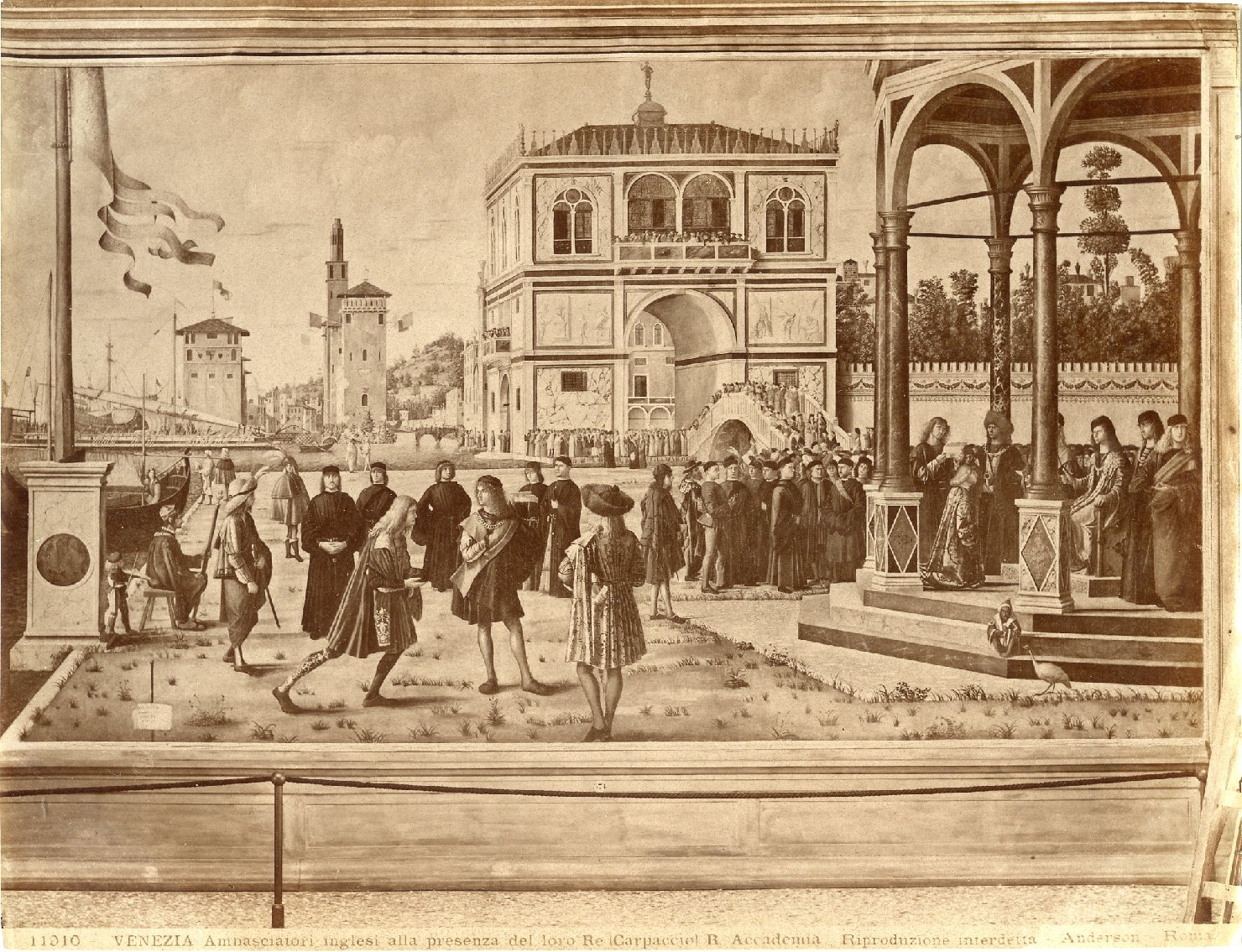 Storie di Sant'Orsola - Ritorno degli Ambasciatori alla corte d'Inghilterra - Dipinti (positivo) di Carpaccio, Vittore, Anderson, Domenico (ditta) (XIX/ XX)