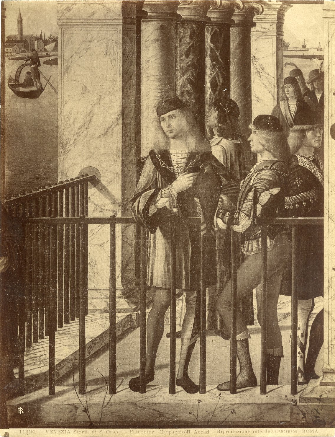 Storie di Sant'Orsola - Congedo degli ambasciatori inglesi dalla corte di Bretagna - Dipinti (positivo) di Carpaccio, Vittore, Anderson, Domenico (ditta) (XIX/ XX)