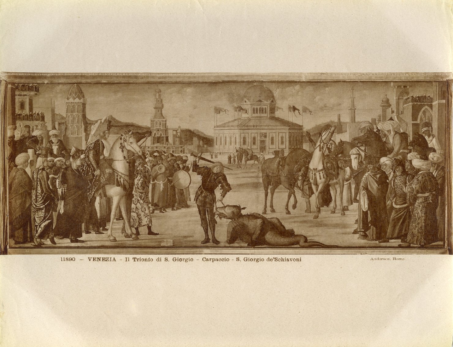 San Giorgio e il drago - Dipinti (positivo) di Carpaccio, Vittore, Anderson, Domenico (ditta) (XIX/ XX)
