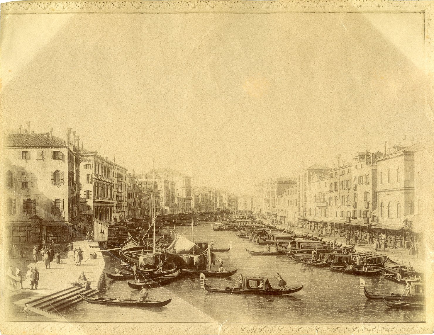 Venezia - Il Ponte di Rialto - Dipinti (positivo) di Canaletto, il, Anonimo (XIX/ XX)