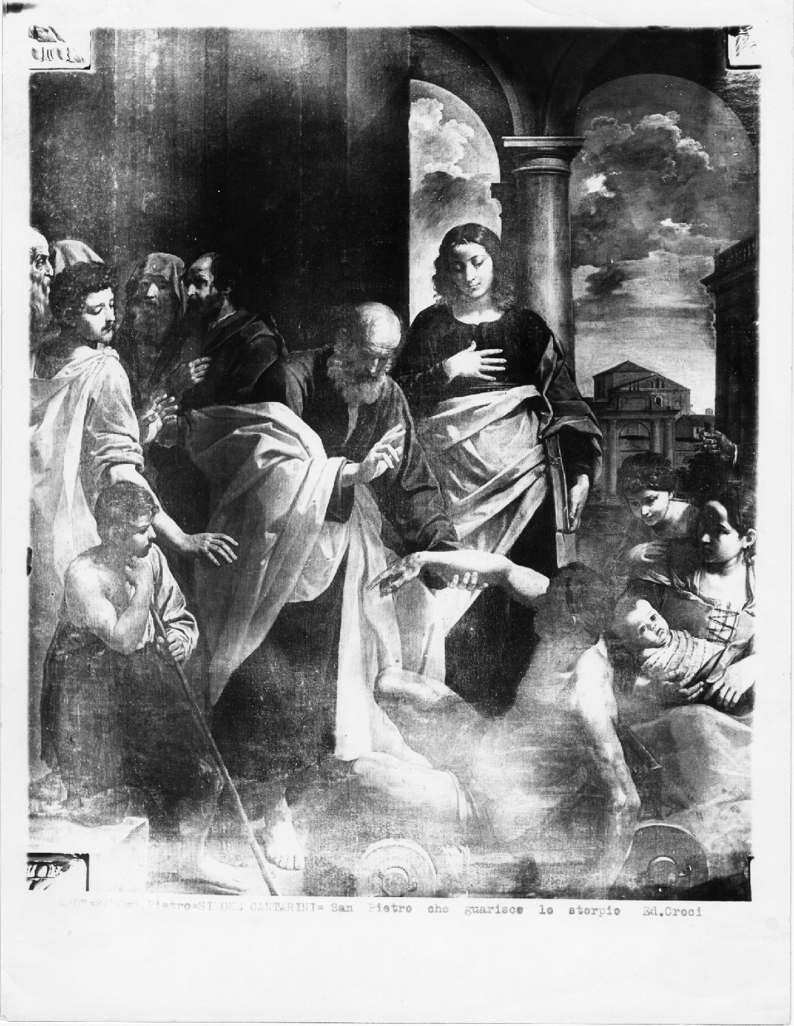 Miracolo di San Pietro - Dipinti (positivo) di Buonaguardia, Lauro, Cantarini, Simone (attr), Croci, Felice, Anonimo (XX)