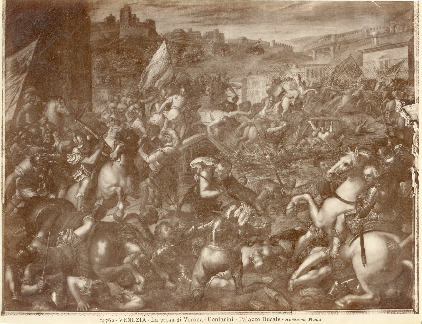 La presa di Verona - Dipinti (positivo) di Contarini, Giovanni, Anderson, Domenico (ditta) (XIX/ XX)