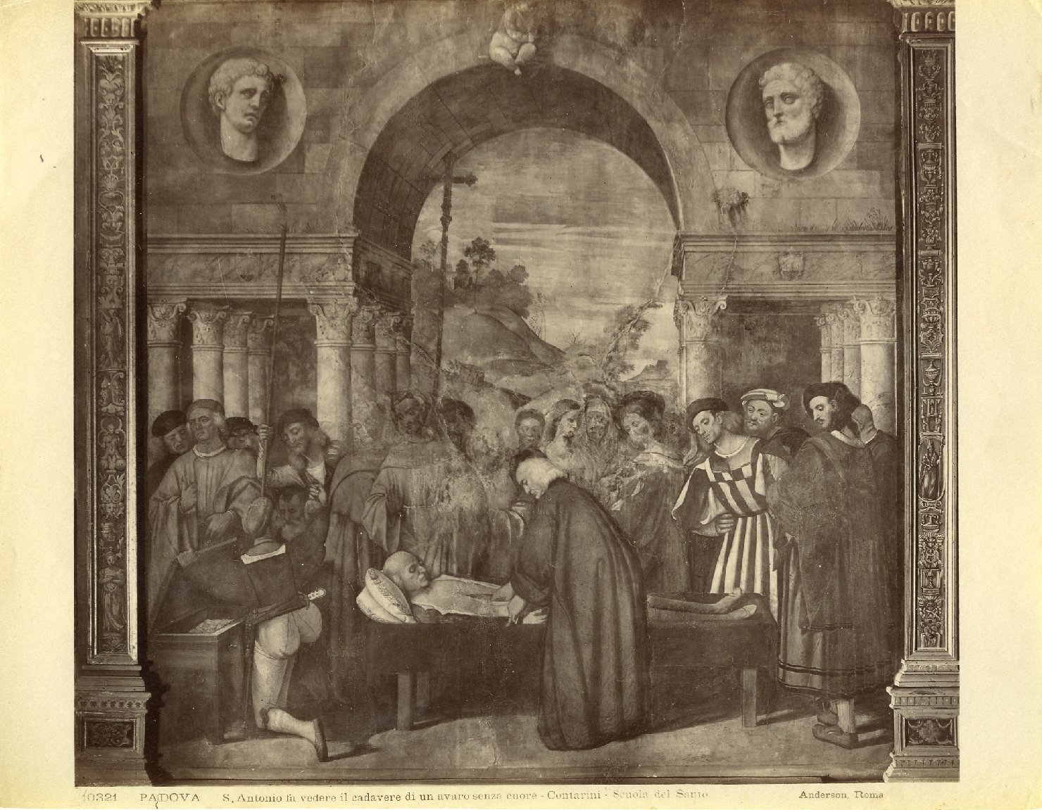 Miracolo del cuore dellavaro trovato nello scrigno - Dipinti (positivo) di Contarini, Giovanni, Anderson, Domenico (ditta) (XIX/ XX)