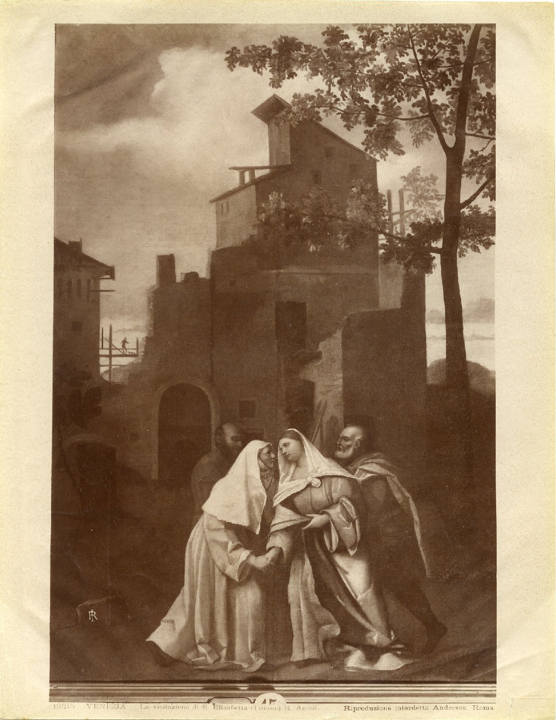 La Visitazione - Dipinti (positivo) di Cariani, Giovanni, Tiziano (attr), Anderson, Domenico (ditta) (XIX/ XX)