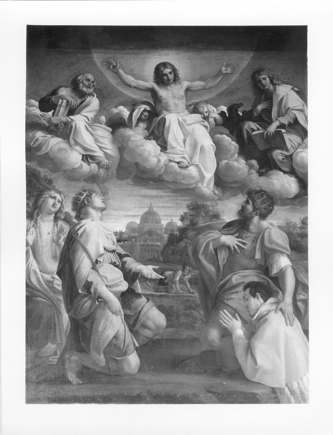 Cristo in gloria e Santi - Dipinti (positivo) di Carracci, Annibale, Gabinetto Fotografico della Soprintendenza per i beni Artistici e Storici di Firenze (XX)