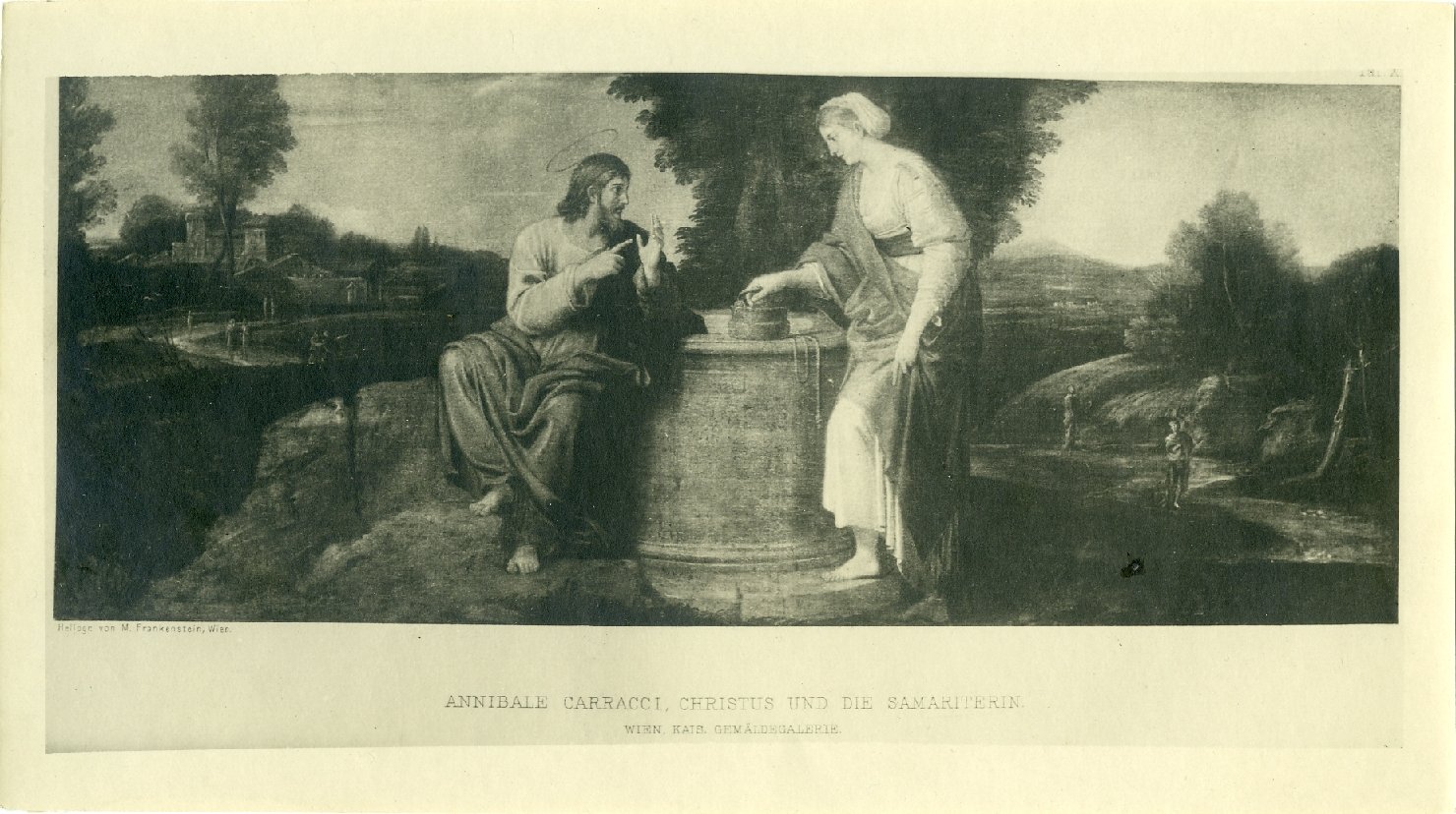 La Samaritana al pozzo - Dipinti (positivo) di Carracci, Annibale (attr), Domenichino (attr), Anonimo (XX)