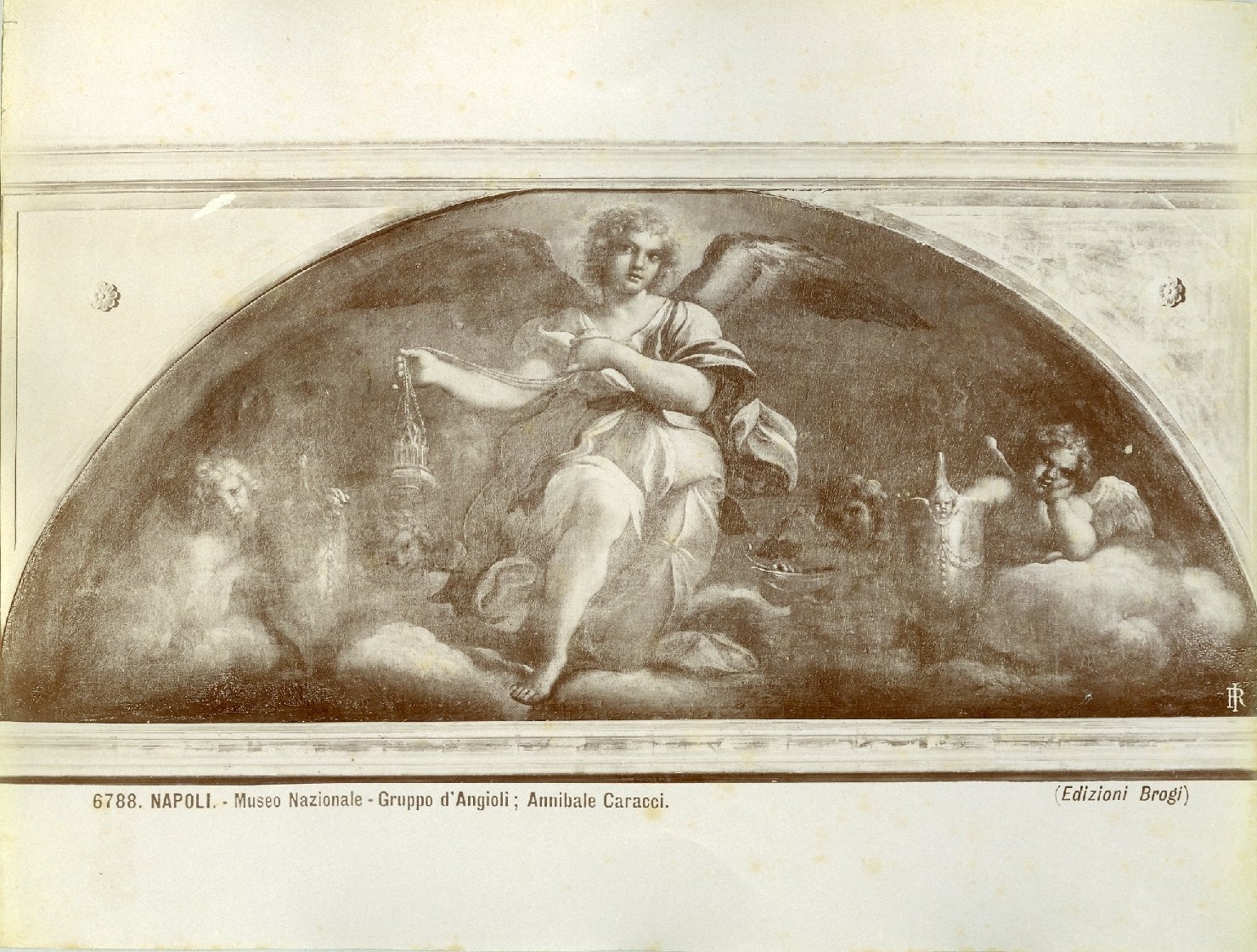 Gruppo d'angeli - Dipinti (positivo) di Carracci, Annibale, Brogi, Giacomo (XIX/ XX)