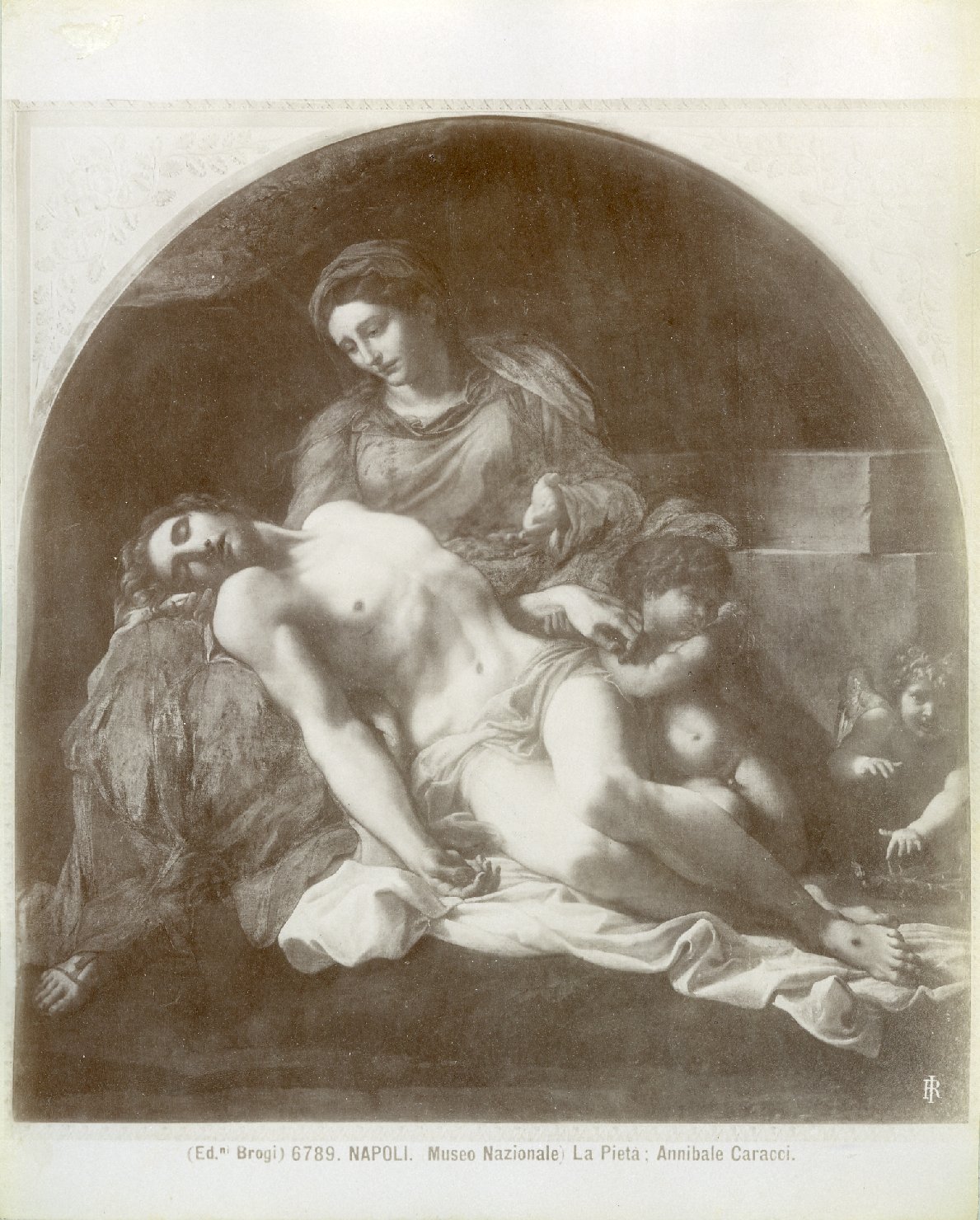 La Pietà - Dipinti (positivo) di Carracci, Annibale, Brogi, Giacomo (XIX/ XX)