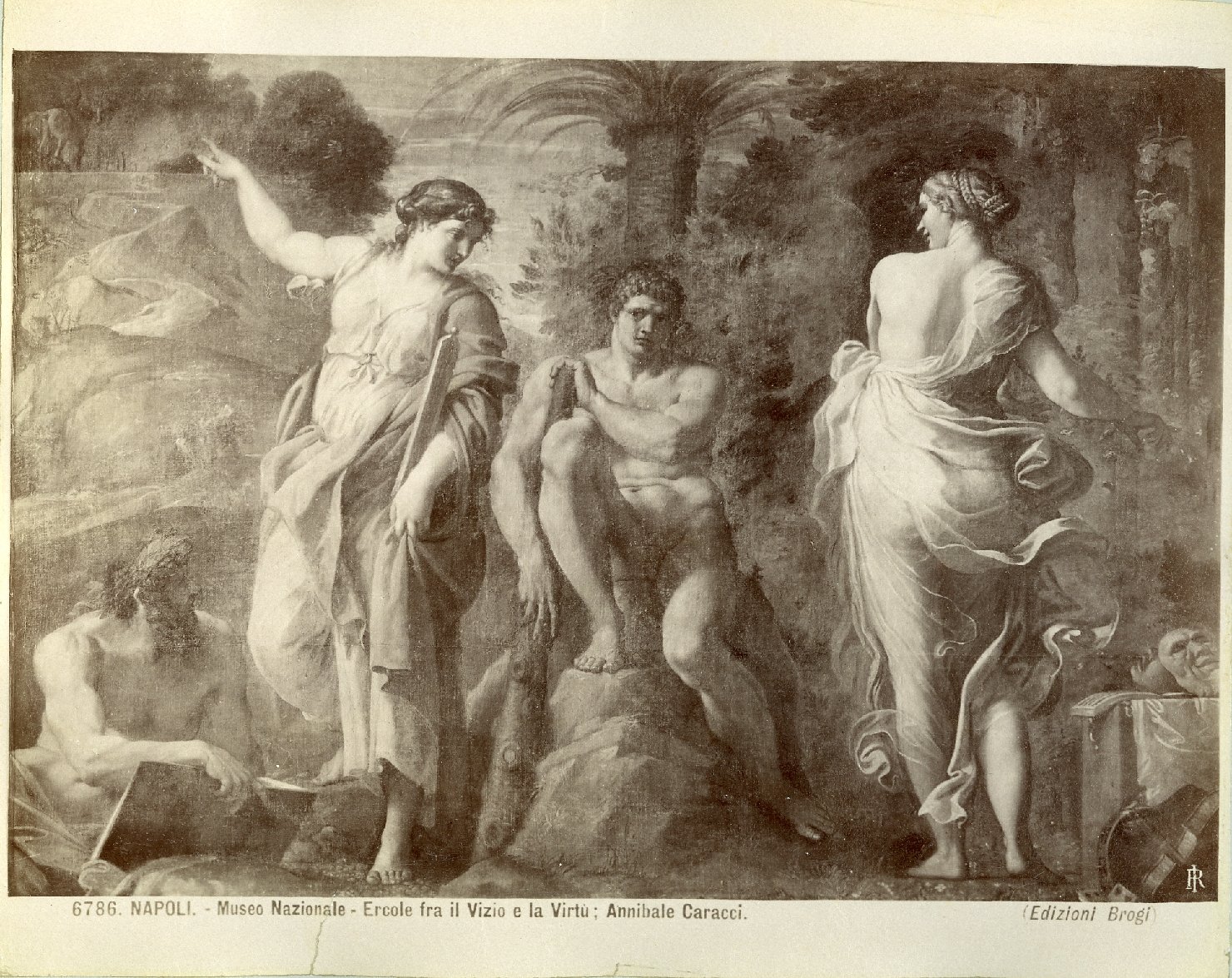Ercole al bivio - Dipinti (positivo) di Carracci, Annibale, Brogi, Giacomo (XIX/ XX)