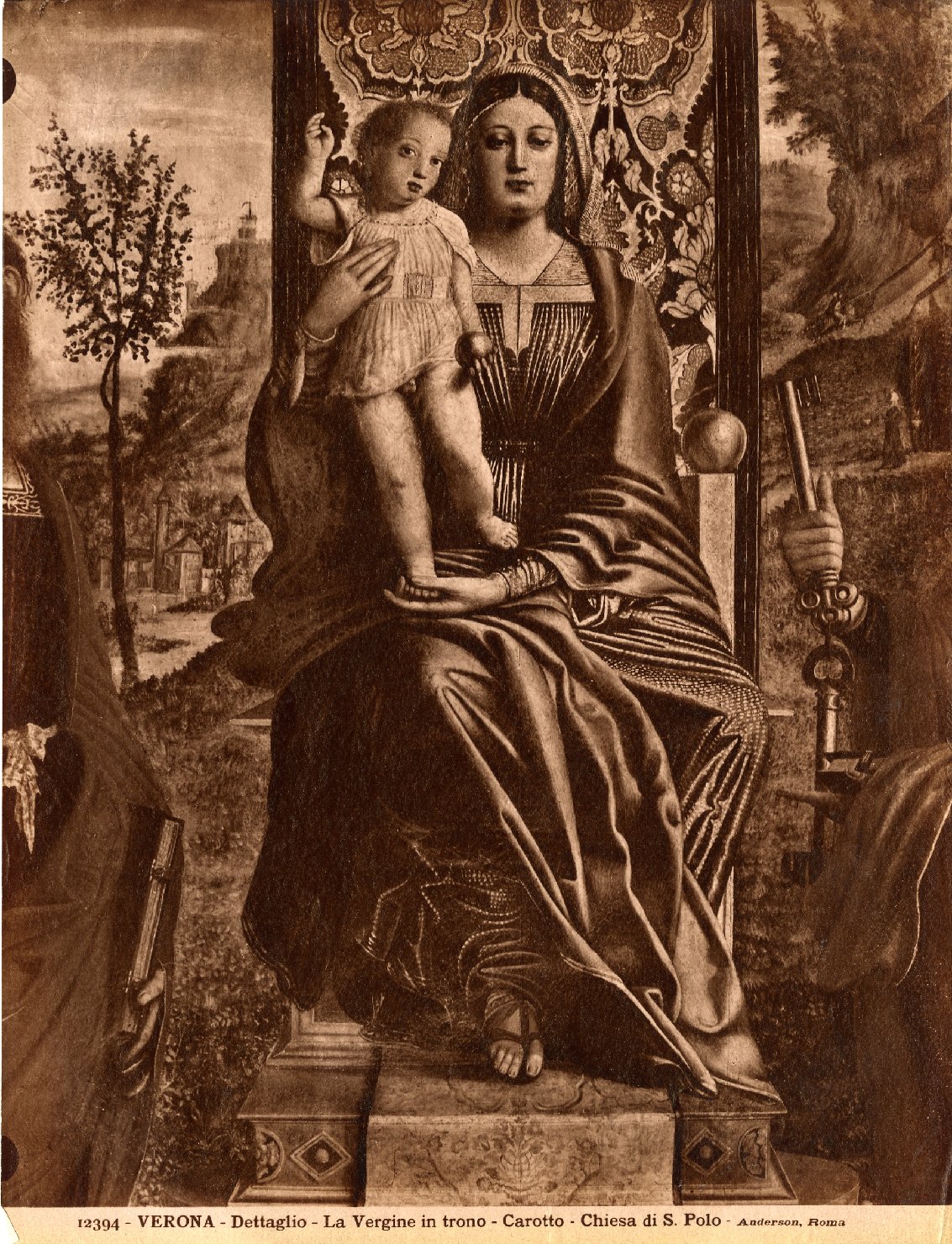 Madonna con Bambino in trono e santi - Dipinti (positivo) di Caroto, Giovanni, Anderson, Domenico (ditta) (XIX/ XX)