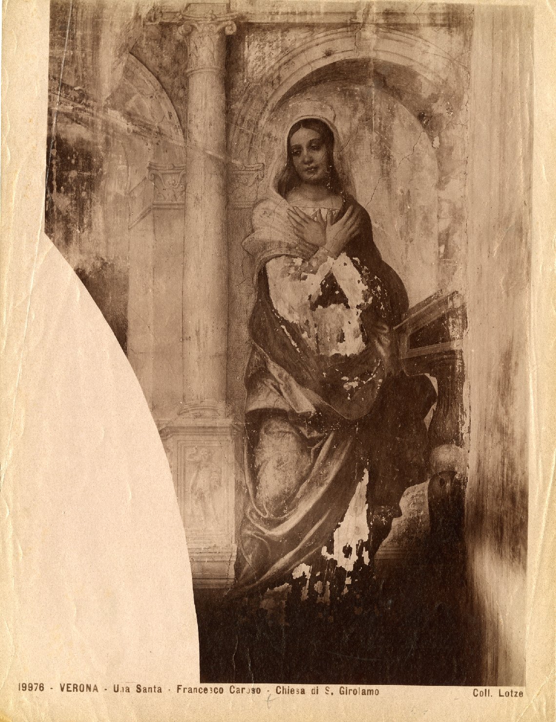 Annunciazione - Affreschi (positivo) di Caroto, Giovanni Francesco, Lotze, Maurizio, Lotze, Riccardo (XIX/ XX)