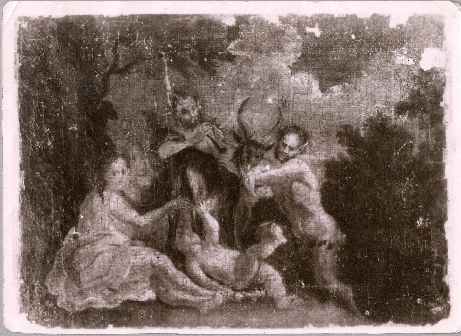 Giove ed Amaltea - Dipinti (positivo) di Castiglione, Giovanni Benedetto, Bifolchi, Giovanni (XX)