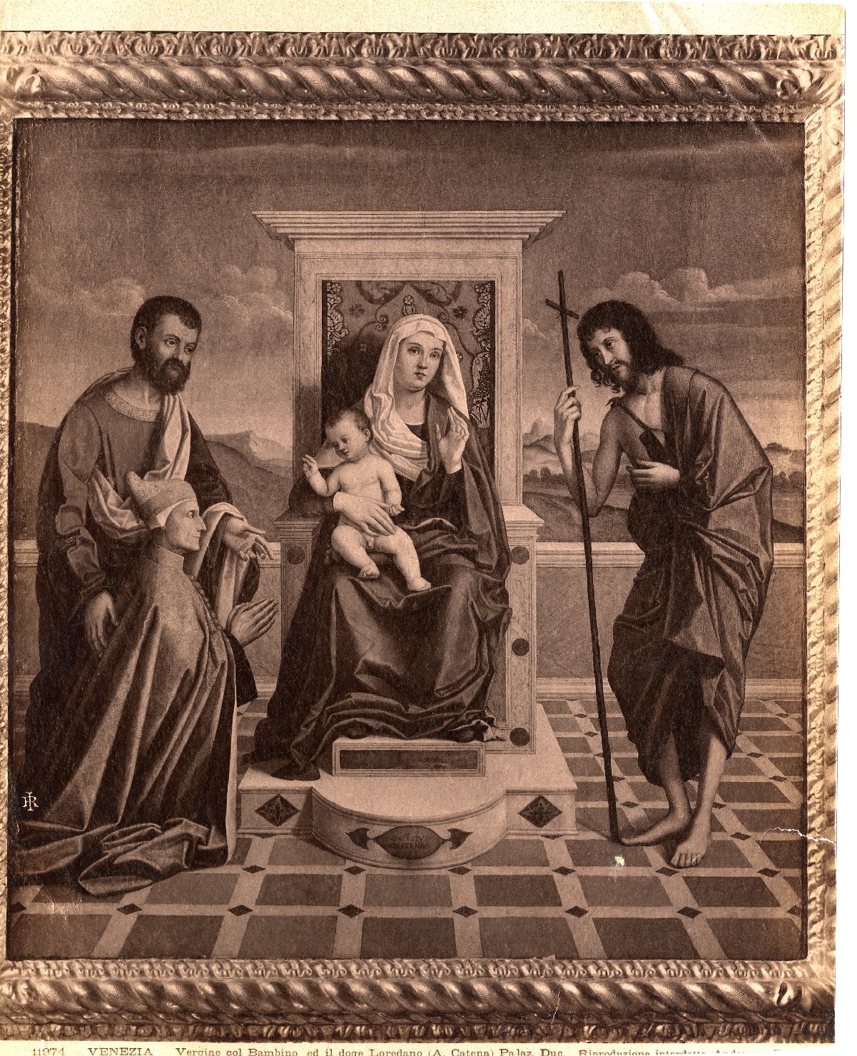 Madonna con Bambino e santi - Dipinti (positivo) di Catena, Vincenzo di Biagio, Anderson, Domenico (attr) (XIX/ XX)