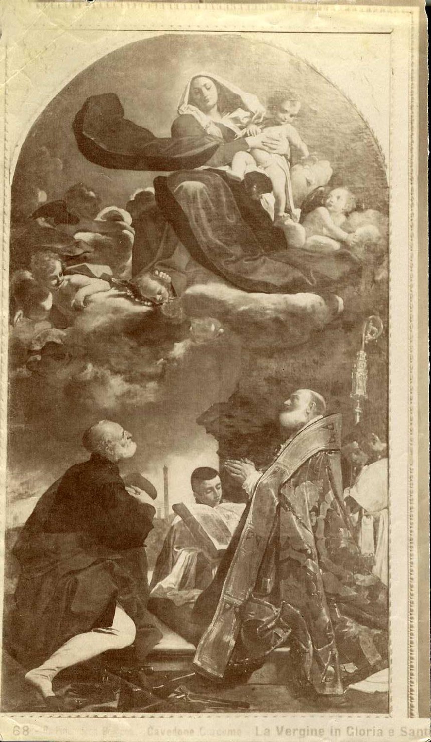Madonna in Gloria - Dipinti (positivo) di Cavedone, Giacomo, Anonimo (XIX/ XX)