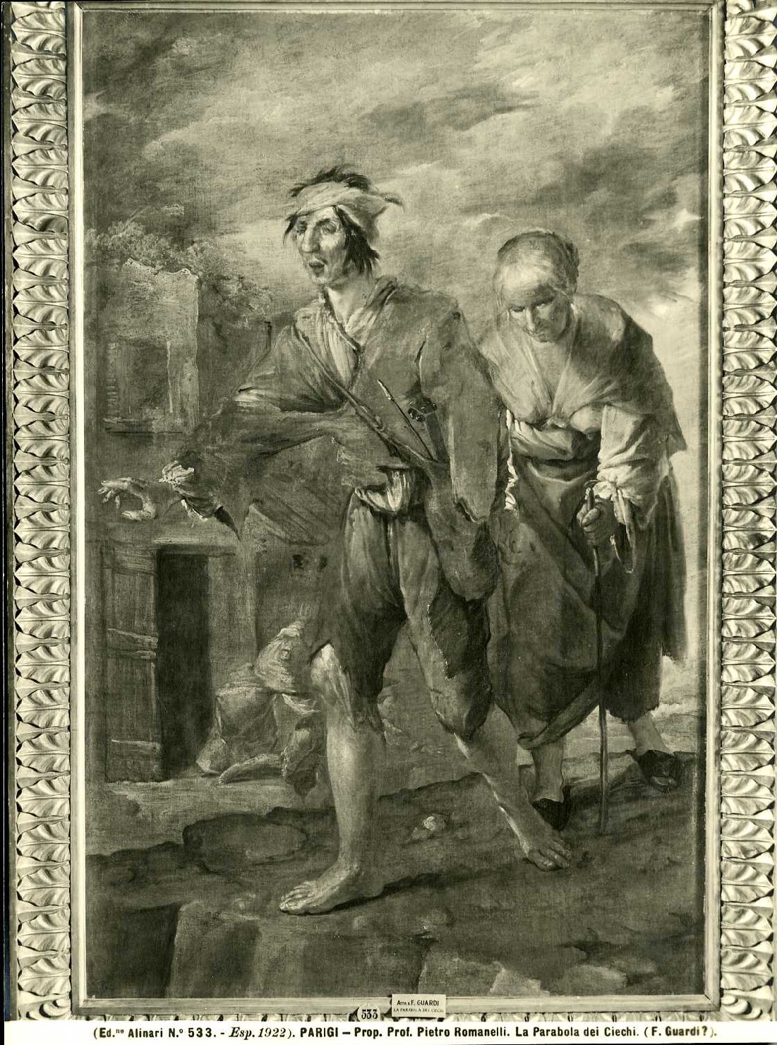 La parabola dei ciechi - Dipinti (positivo) di Ceruti, Giacomo, Guardi, Francesco (attr), Fratelli Alinari (ditta), Fratelli Alinari I.D.E.A. S.p.A (ditta) (XX)