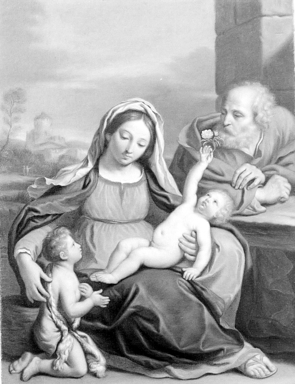 Sacra Famiglia con San Giovannino (dipinto) - ambito bolognese (fine sec. XVII)