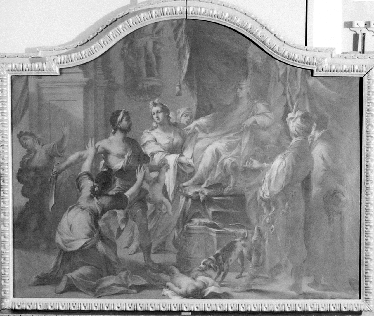 Giudizio di Salomone (dipinto) di Varotti Giuseppe (attribuito) (terzo quarto sec. XVIII)