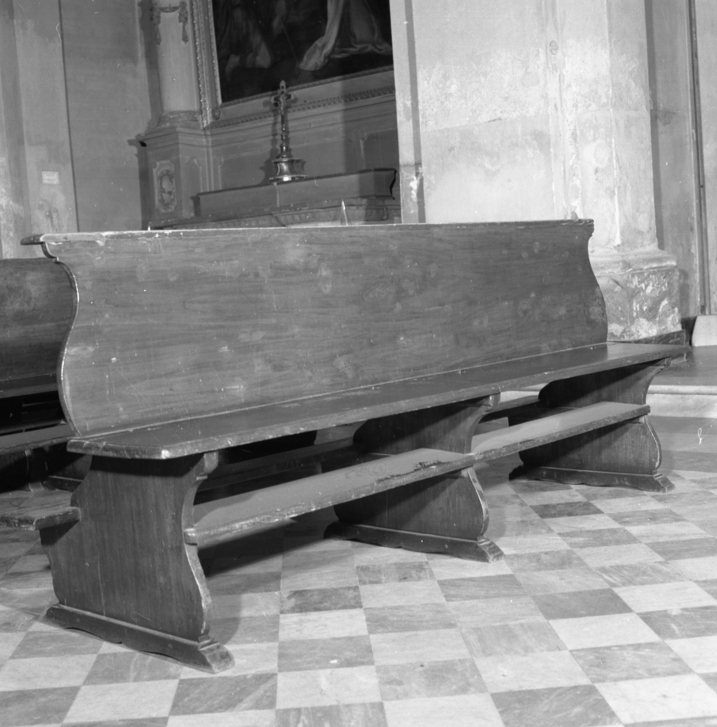 banco da chiesa, serie - bottega emiliana (sec. XIX)