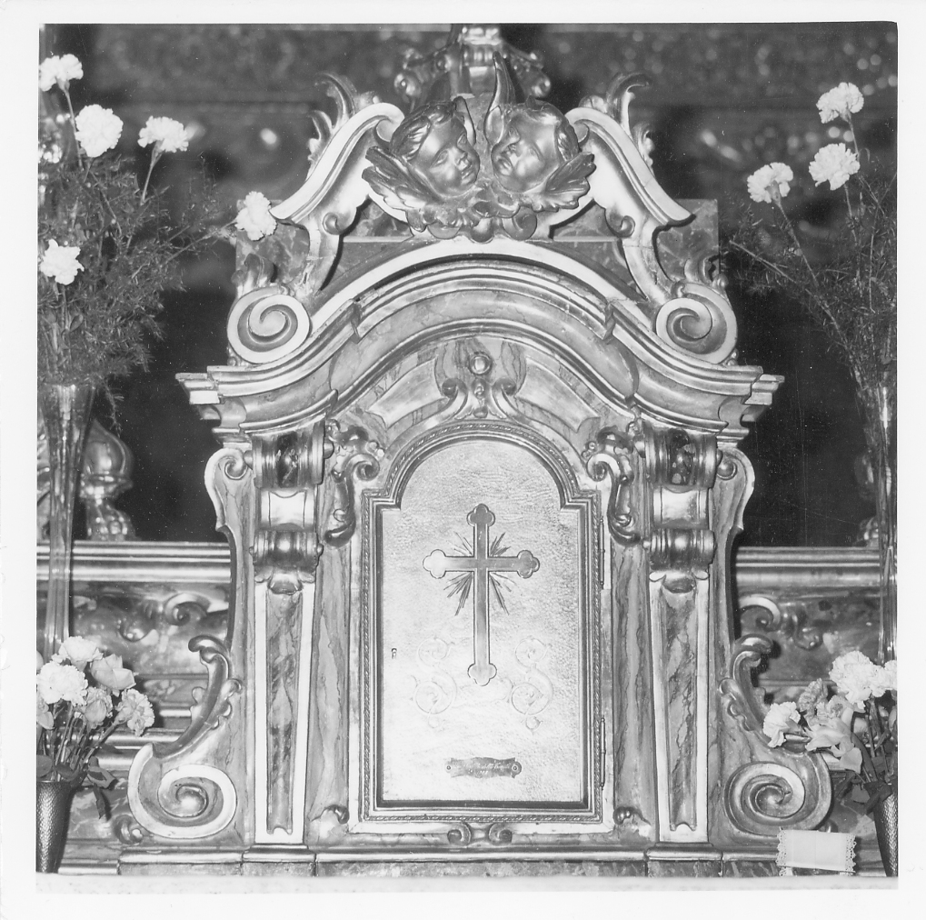 tabernacolo - a frontale architettonico - bottega emiliana (sec. XVIII)